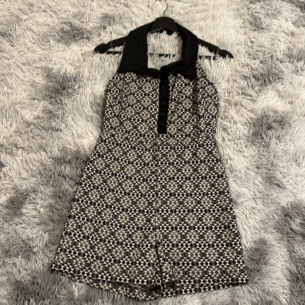 Black and white Sleeveless Tank Romper Short Jumpsuit, So soft, comfortable, M - Picture 5 of 9